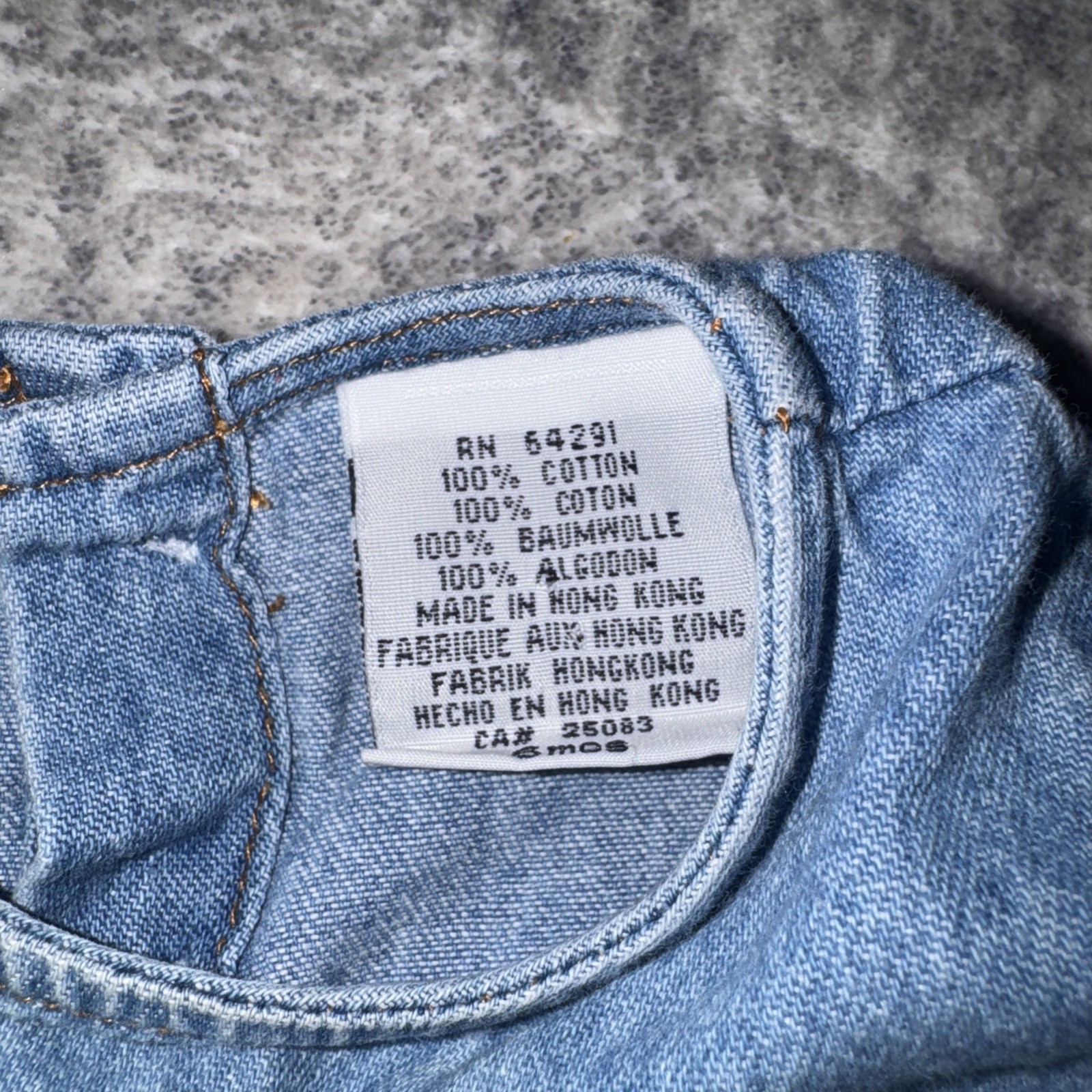 Vintage Minnie Denim Romper 6 Month