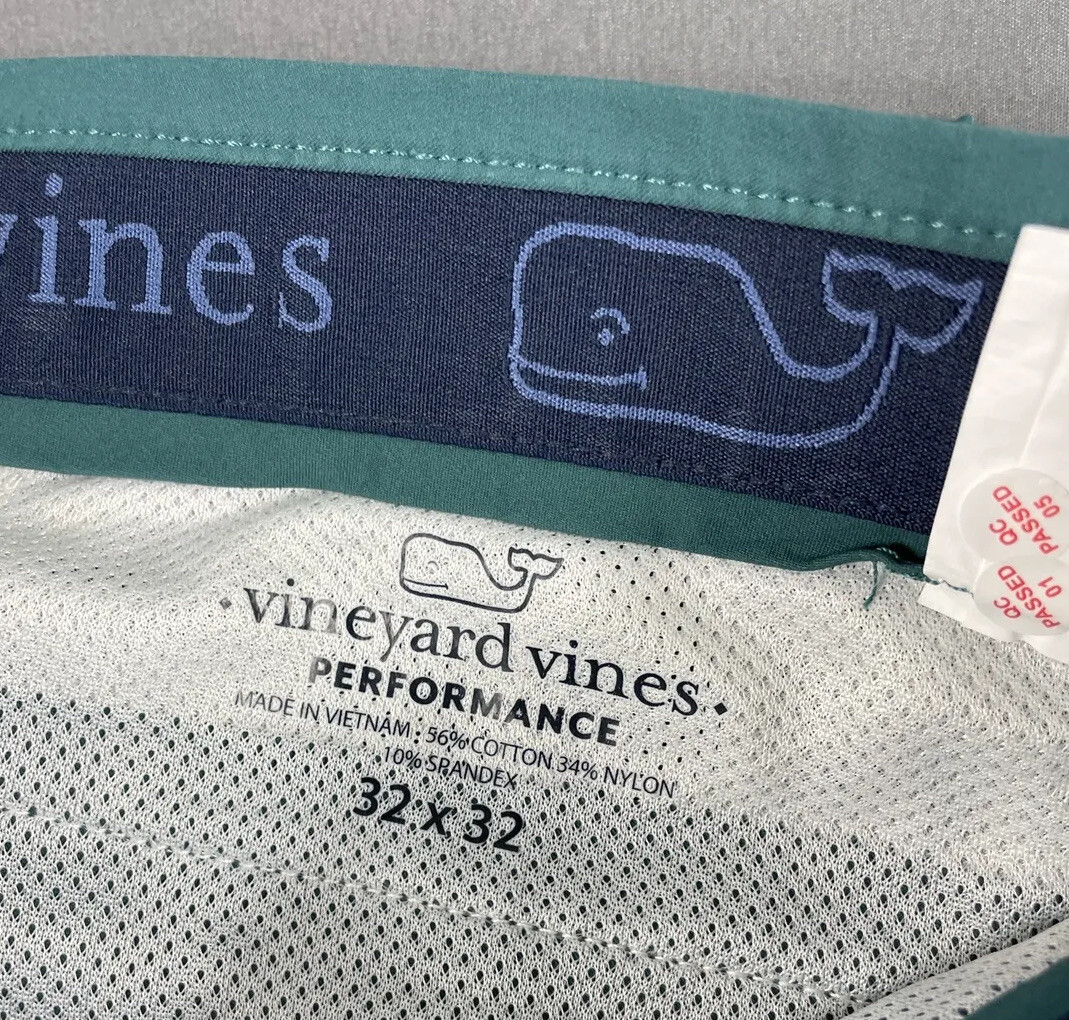 Vineyard Vines Golf Pants Performance Breaker 32 x 32 Green Nylon Spandex NWT