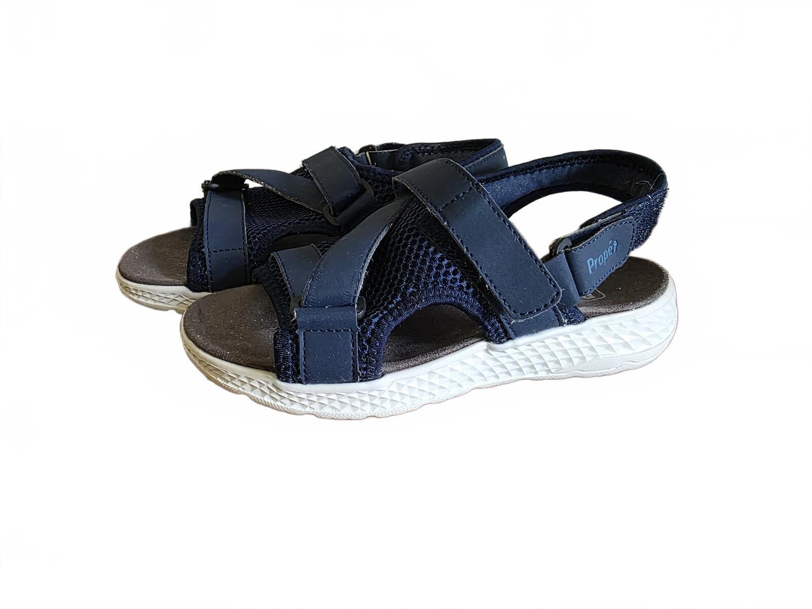 Propét Navy Blue Mesh and Leather Sport Sandals W7