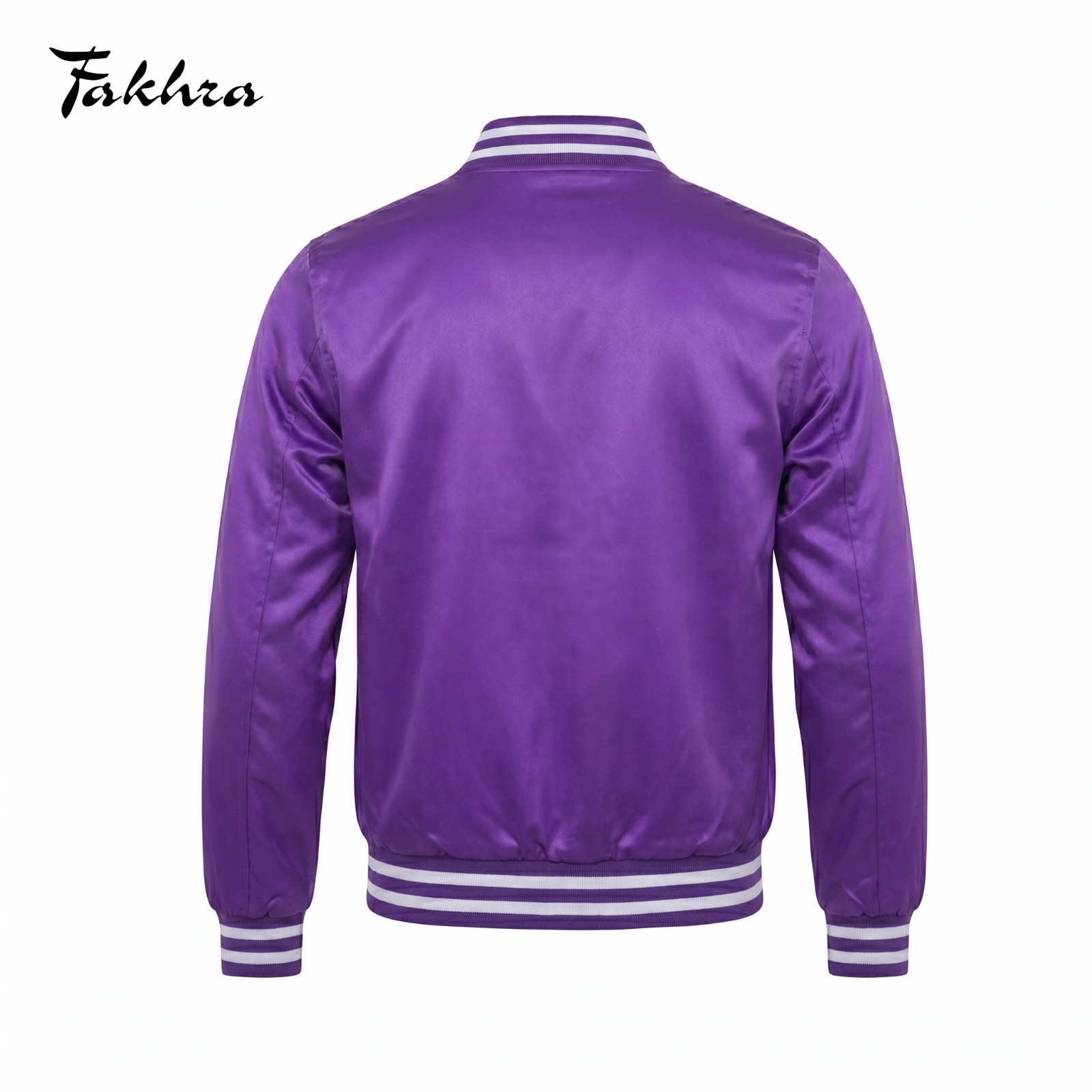 Purple Satin College Letterman Jacket Premium Baseball-Inspired Outerwear,