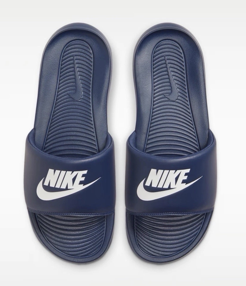NEW Men’s Nike Victori One Slide Midnight Navy/White (CN9675 401) Size 10