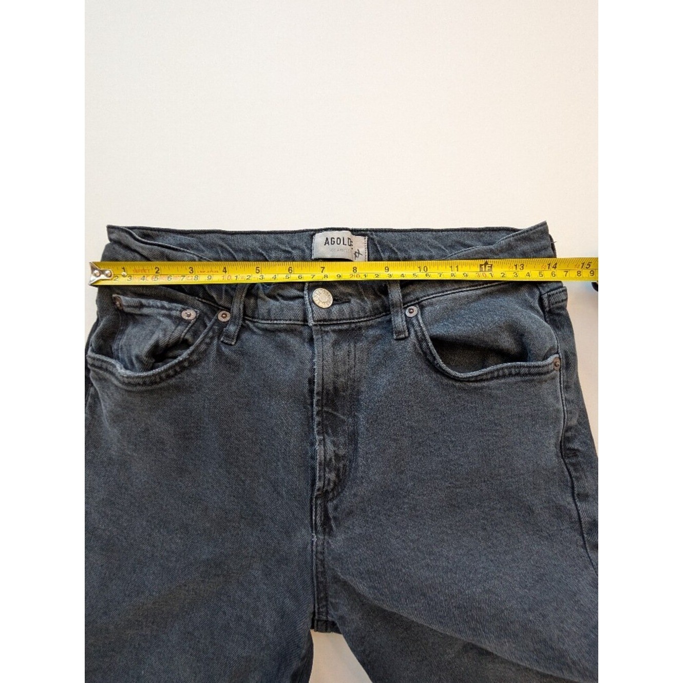 AGOLDE Toni Jean in Washed Black
