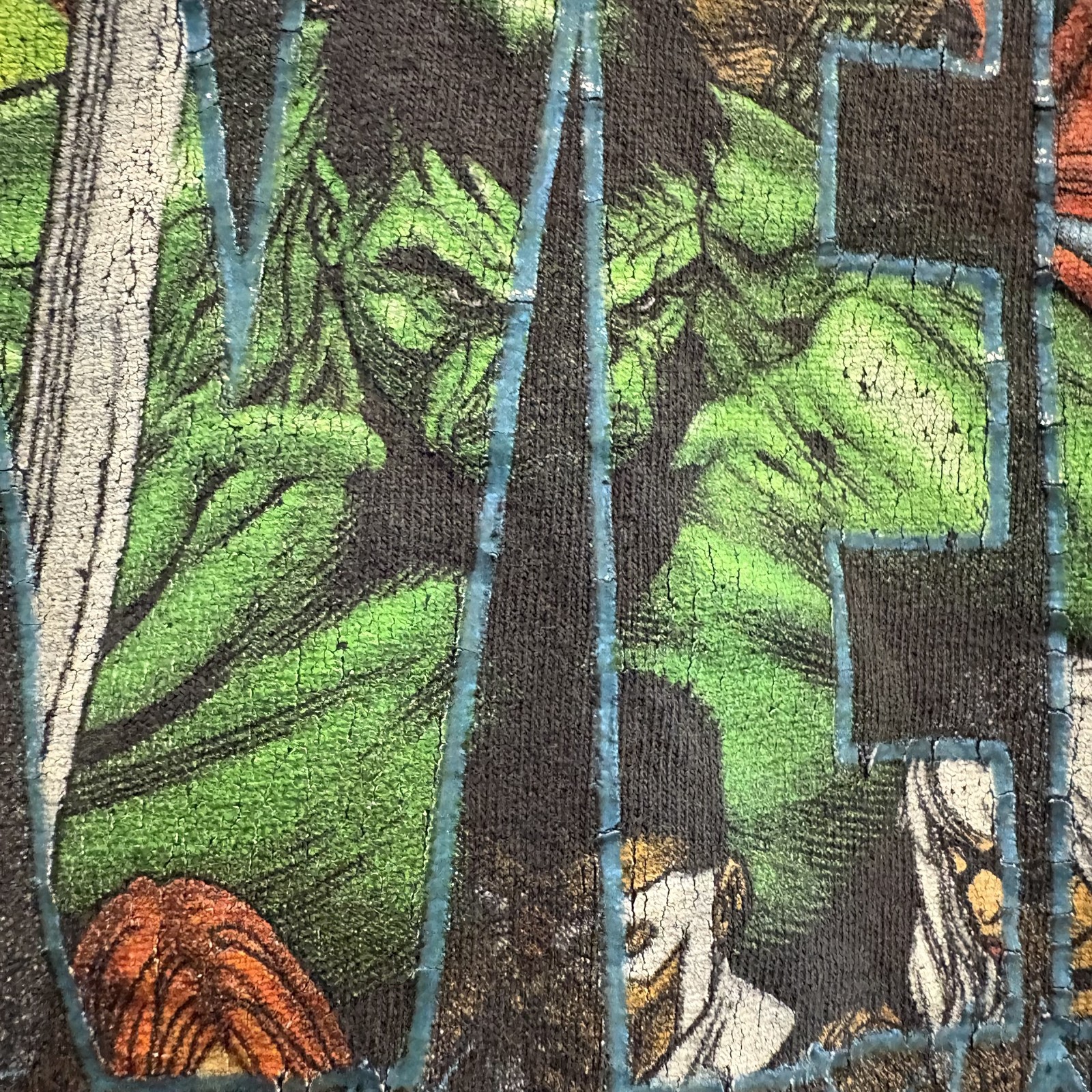 Marvel Comics Collage T Shirt Men Small Black Hulk Ghost Rider Spiderman Tee