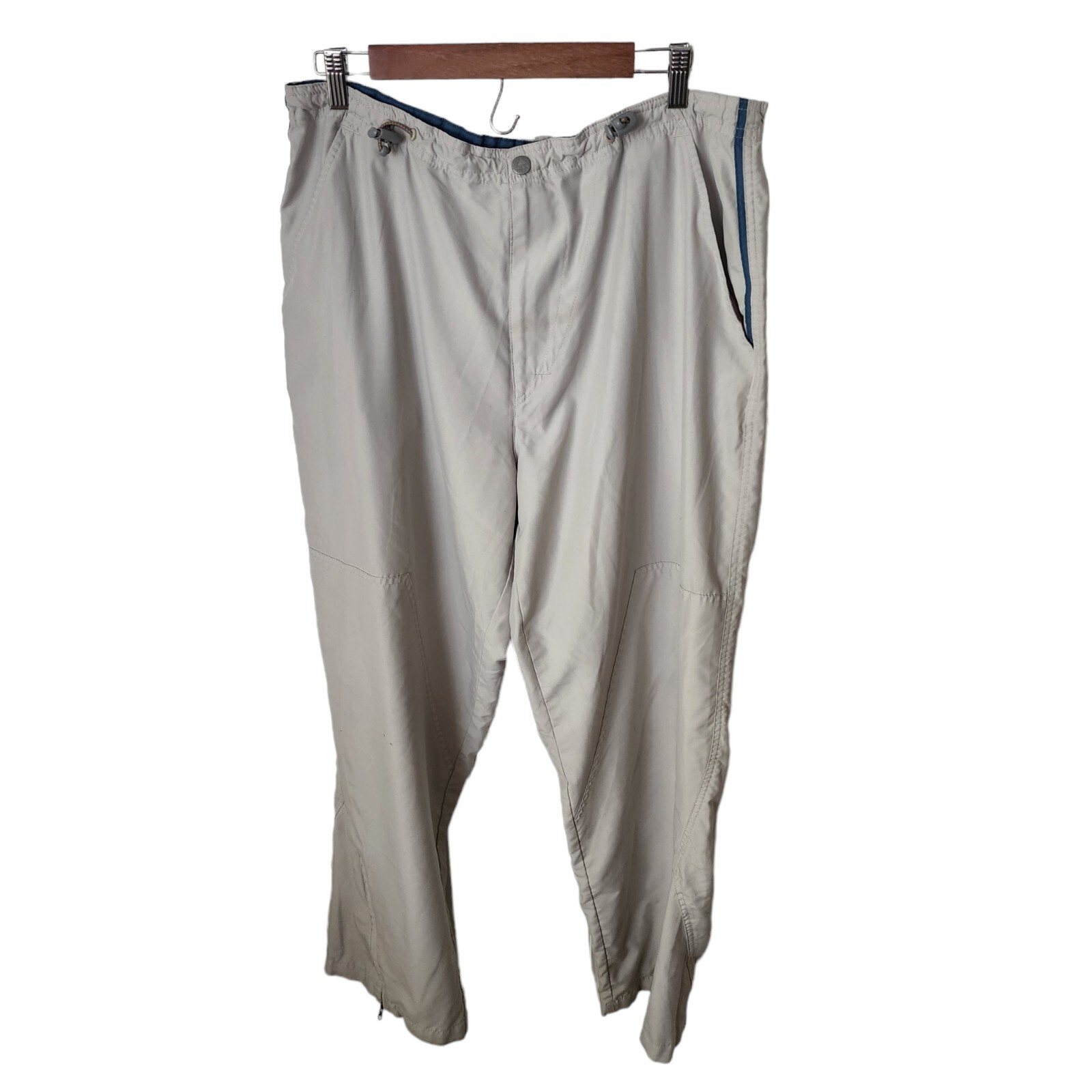 VTG Men’s Levi’s SilverTab Beige Polyester Cinch Waist Baggy Pants 34 Skate Y2K
