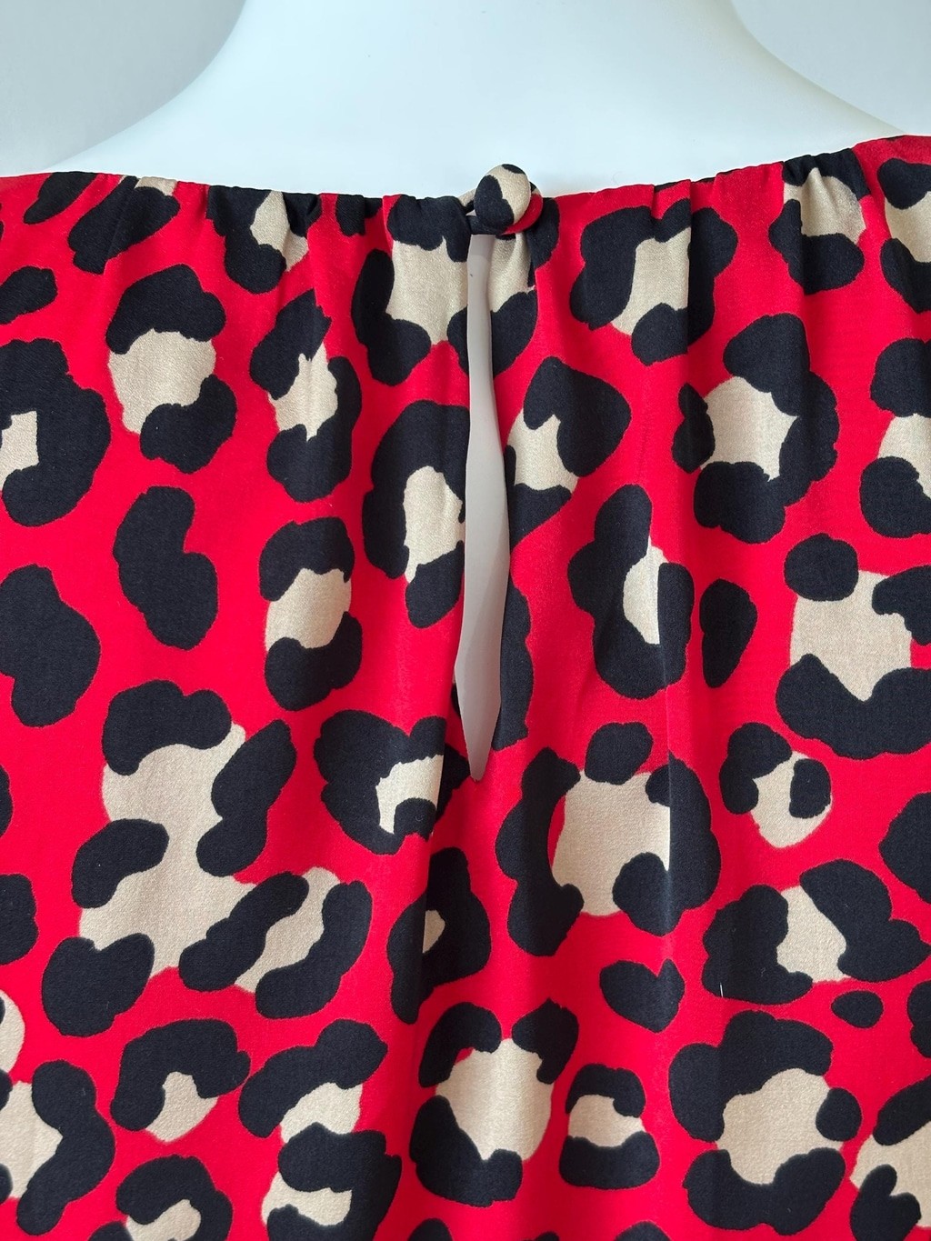 Moschino Red Leopard Draped Cocktail Dress Y2K