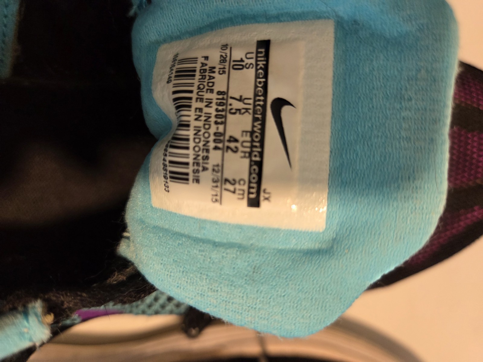 Nike Revolution 3 Teal, Black, And Purple Athletic Shoe Women’s Size 10