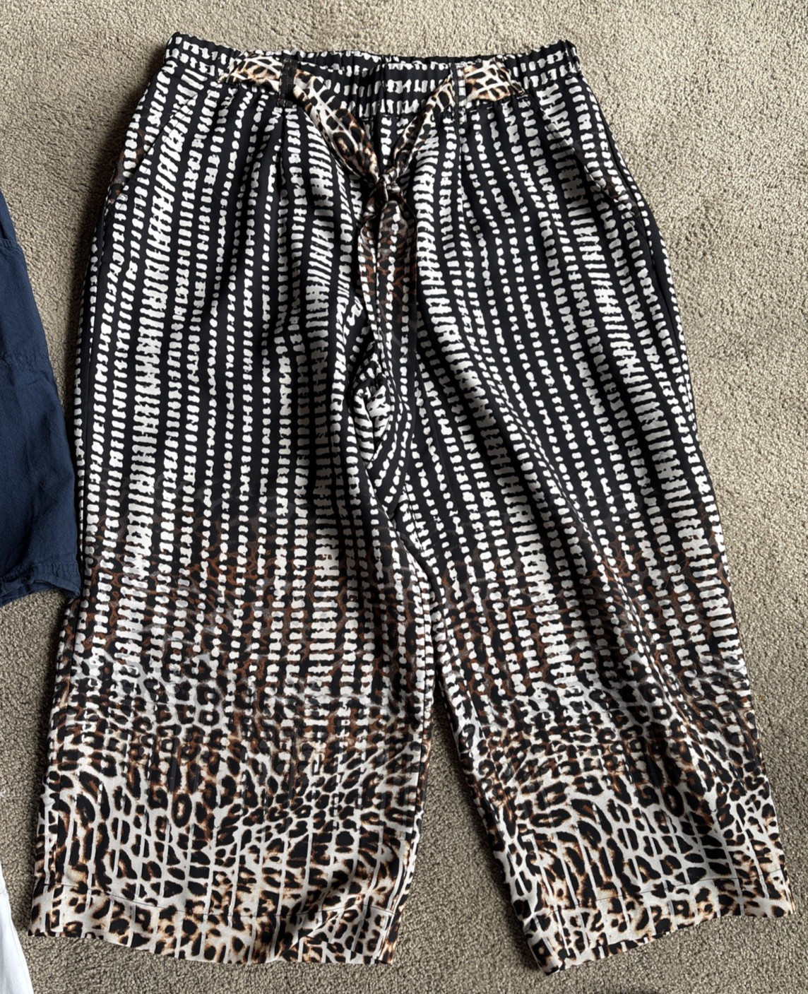 Capri Pants or Shorts Size L and Size XL Solid or Patterns or Blue Jean, White