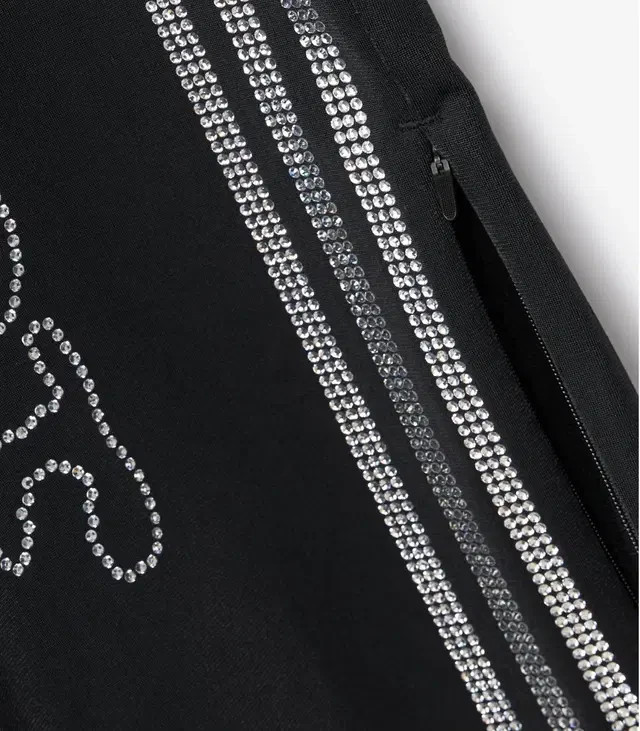 Sp5der X Adidas Rhinestone track Pants Black KQ8324 – New