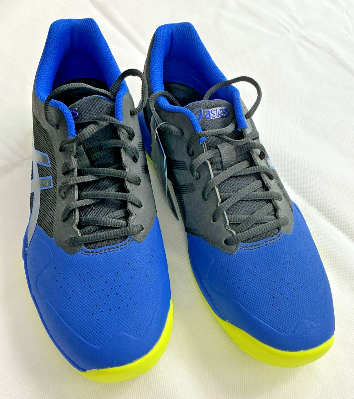 ASICS Men Gel-Game 7 Black/Illusion Blue Tennis Athletic Shoes Size 10