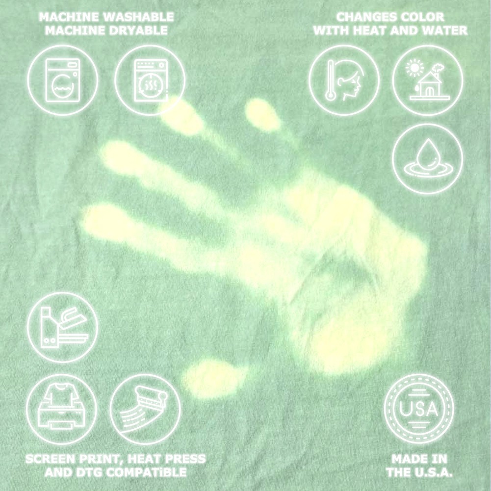 Shadow Shifter Color Changing Adult GREEN TO YELLOW T-Shirts like 90s Hypercolor