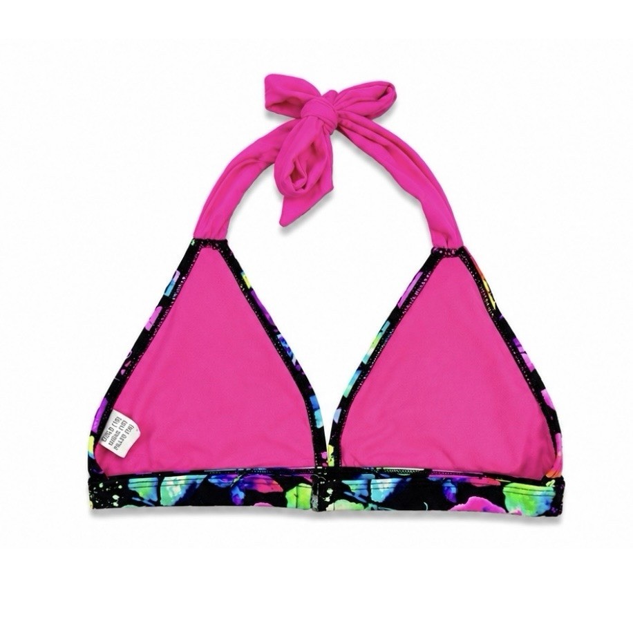 Angel Beach Teens 16 2pc Bikini Set Halter Triangle Top Bikini Bottom Pink