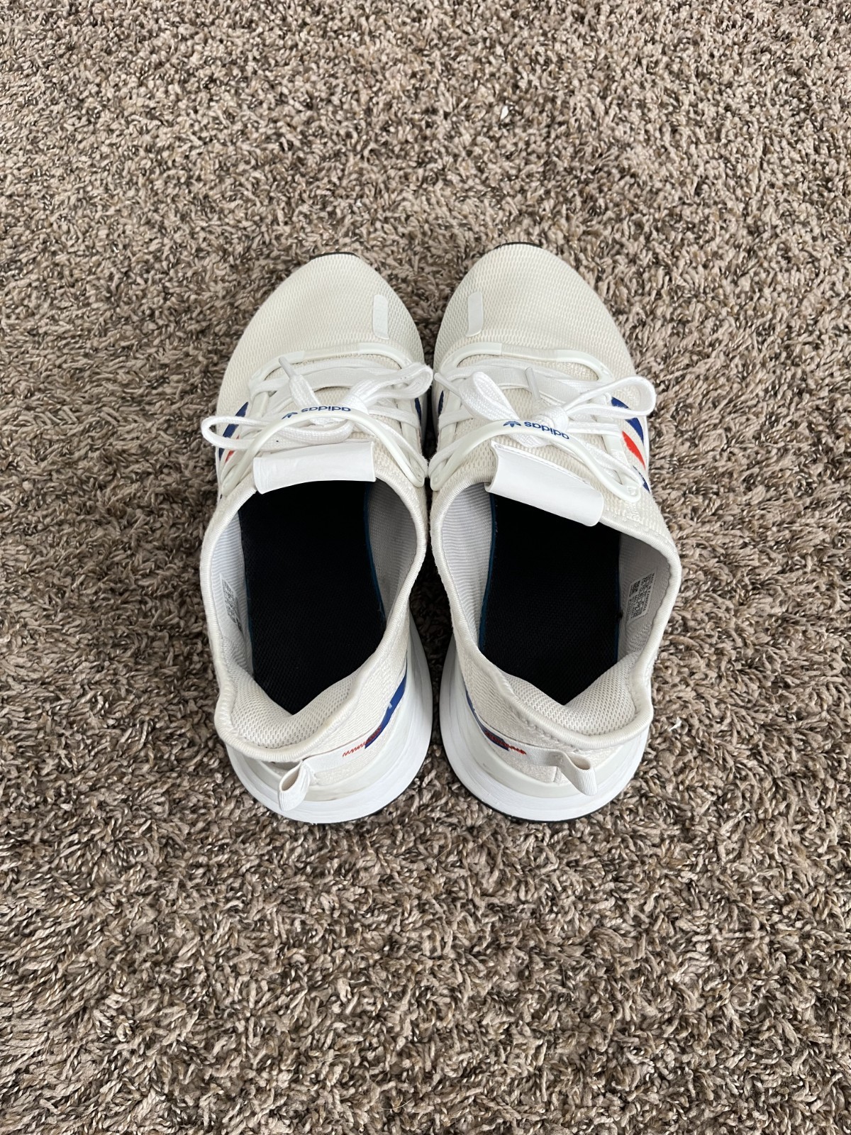 Size 12 – Adidas U_Path Run Cloud White / Royal Blue / Lush Red EG5331