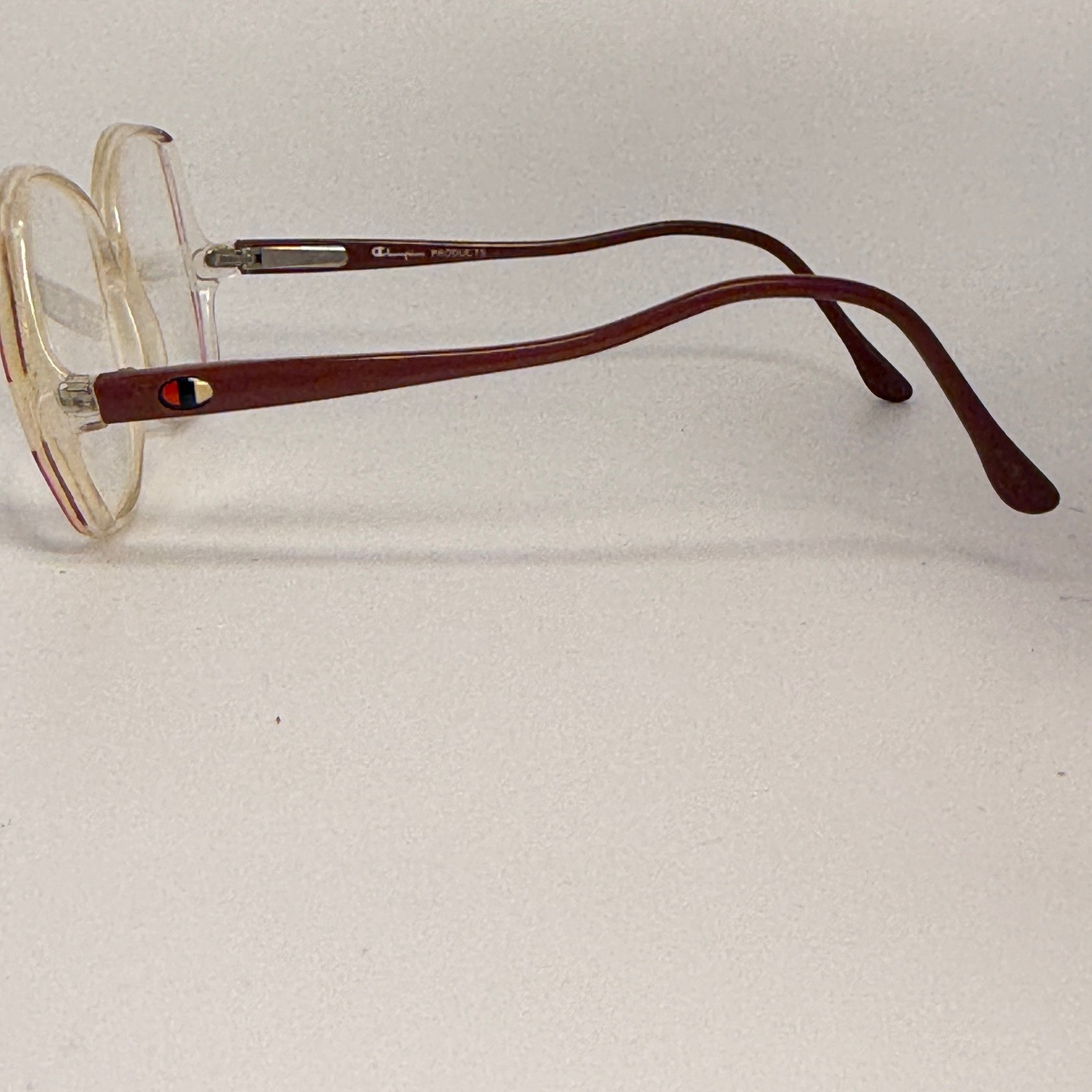 Champion Products Champ-Flex 3 C.002 52-16 Burgundy Clear Eyeglasses Frames