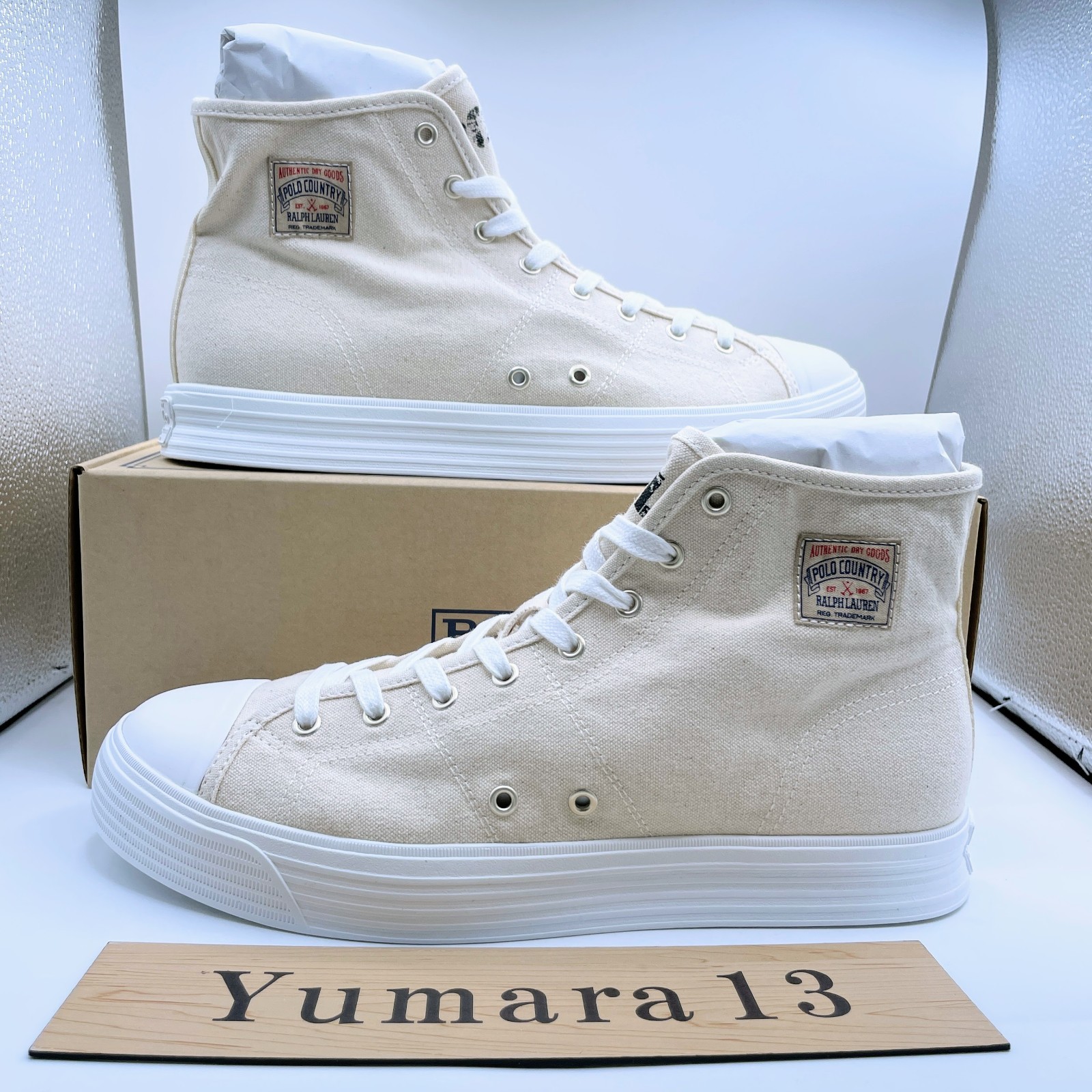 Polo Ralph Lauren Ayers Canvas High-Top Cream 100085416 Men’s Size