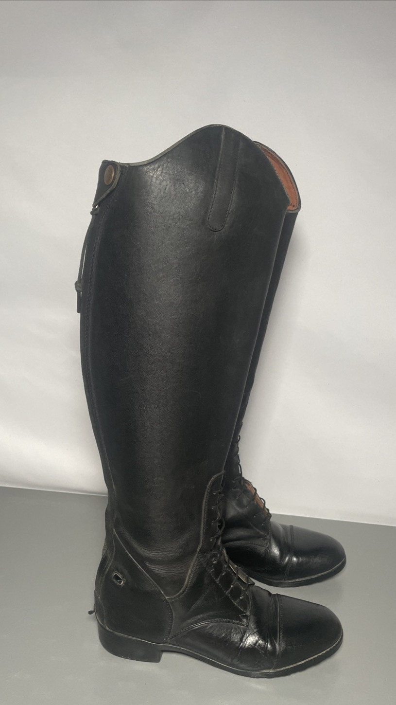 Mountain Horse Black Leather Tall Riding Boots Women’s 7 Wide