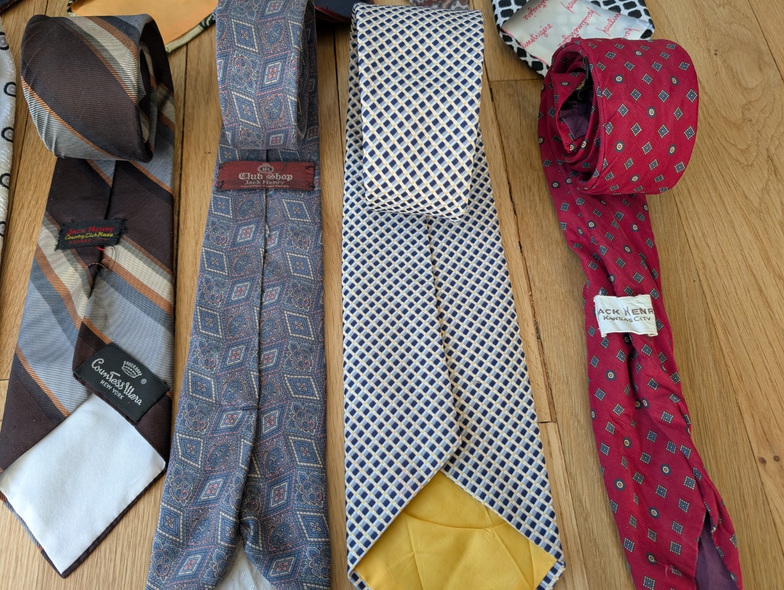 Vtg Jack Henry Country Club Plaza Kansas City Mens Tie Lot Of 11 Geometric Silk
