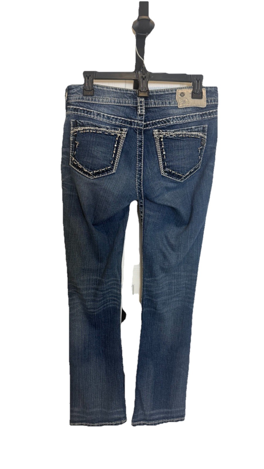 Silver Suki Bootcut Jeans Womens W28 L33 Medium Wash Embroidered