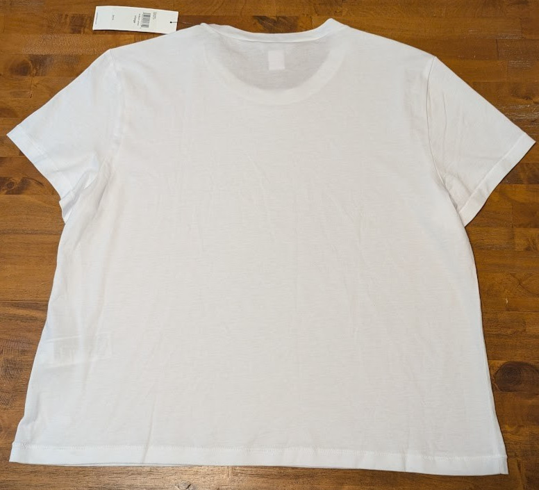 CALVIN KLEIN BRILLIANT WHITE COTTON/MODAL LIGHTWEIGHT T-SHIRT Women’s XL NWT