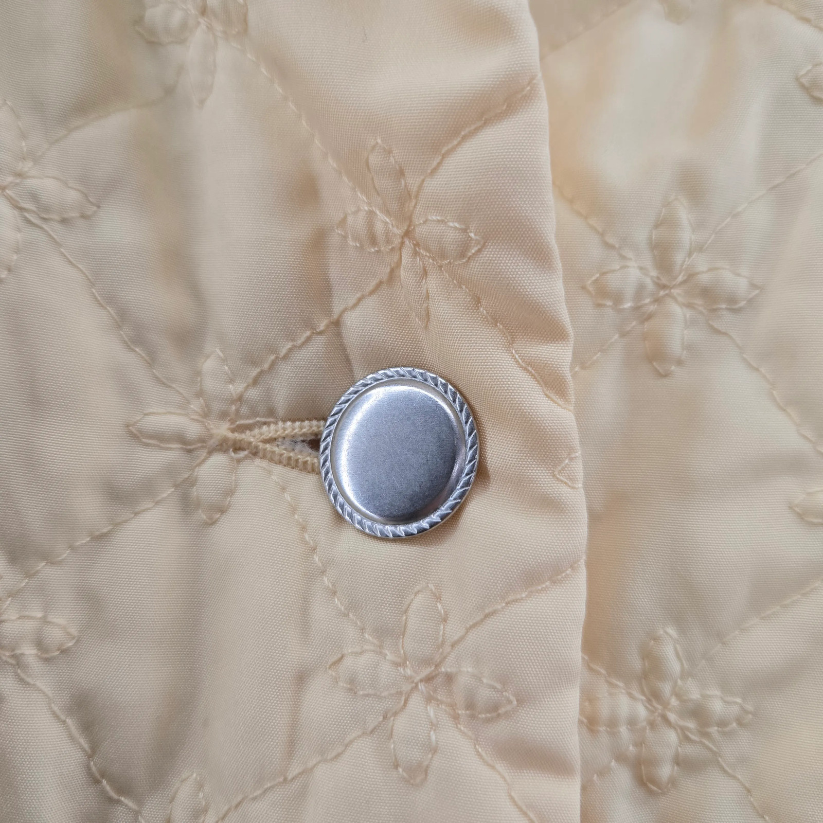 Croft & Barrow Yellow Quilted Button Front Jacket Size M