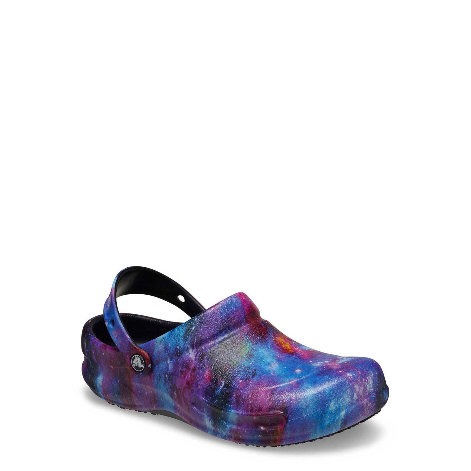 Crocs at Work Unisex Bistro Slip Resistant Clog Black/Black to Galaxy Medium