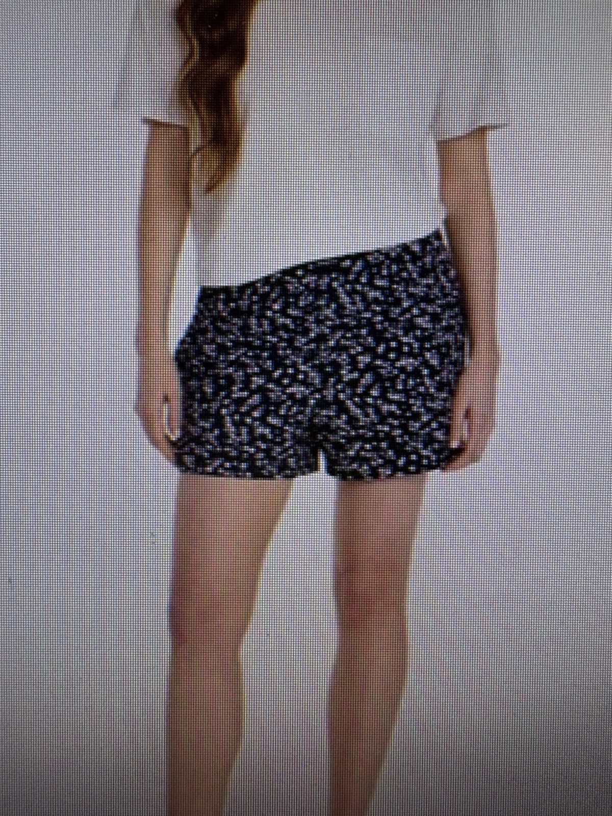 Joyspun Sleep Shorts Pajama Bottoms Dark Blue Floral Cotton Small S Size 4 6 NWT