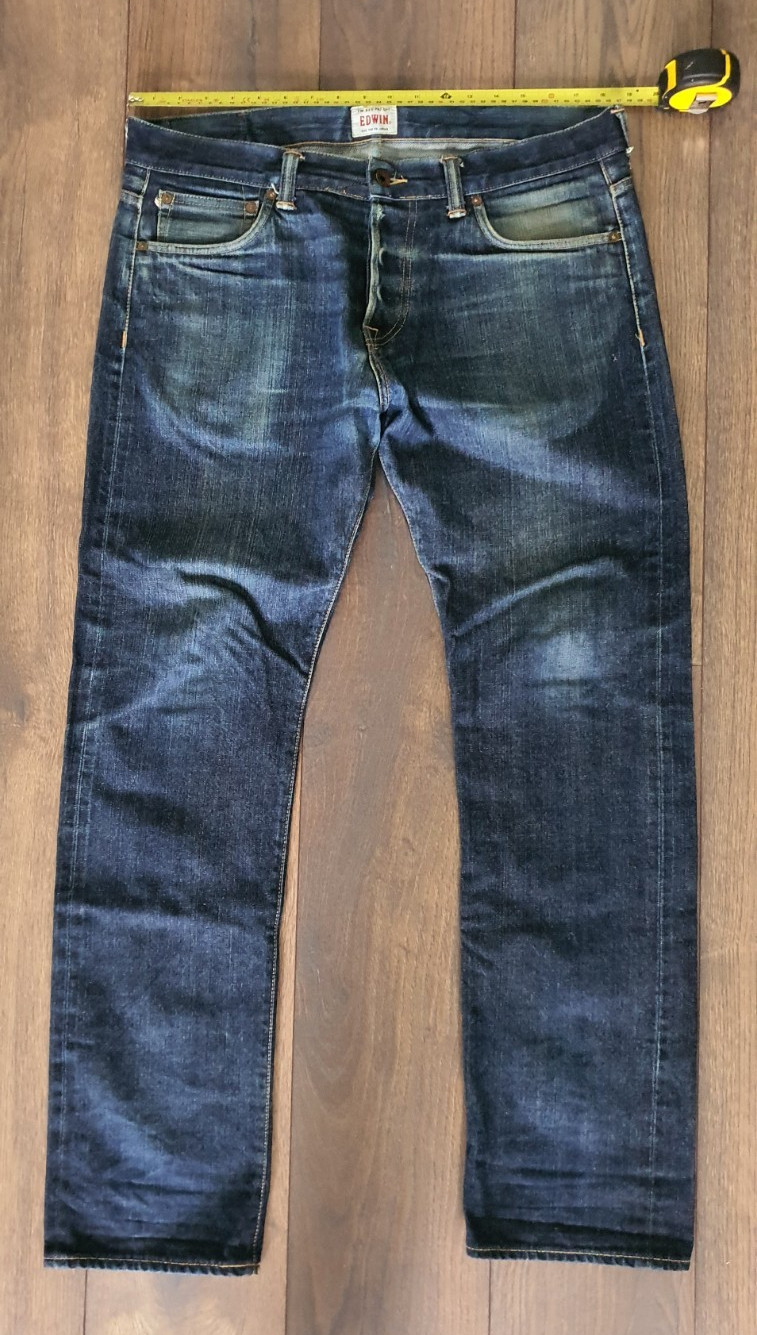 EDWIN ED-71 Slim Fit Japanese Selvedge Denim Jeans Men Size W36 L32
