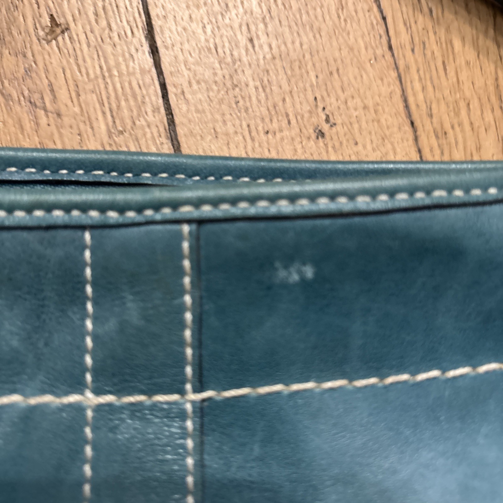 Vintage Coach Turquoise Blue Leather Ergo Y2K Mini Hobo Handbag READ
