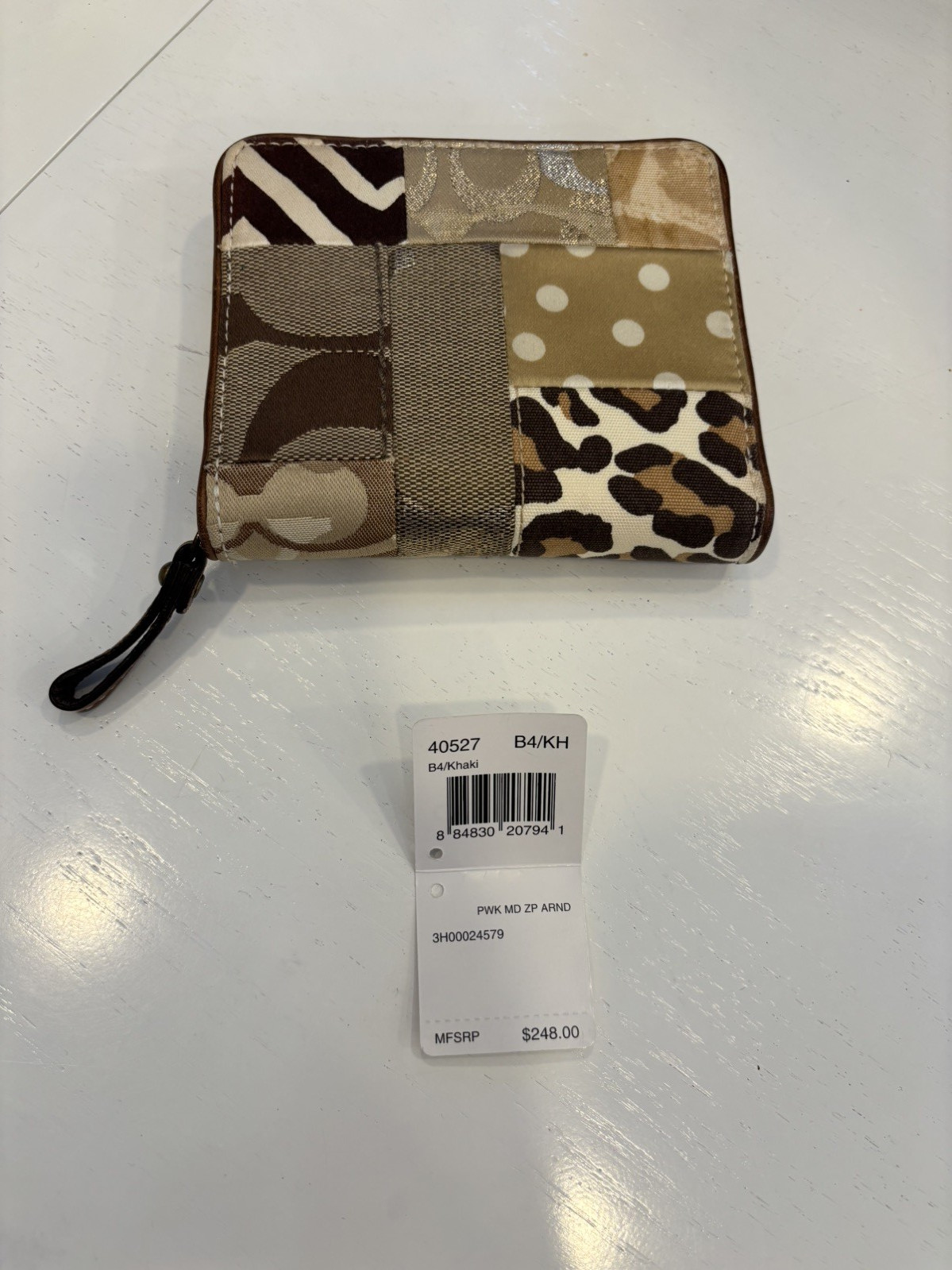 Vintage Coach Khaki Patchwork Ergo Hobo Bag 10808 and Medium Zip-Around Wallet