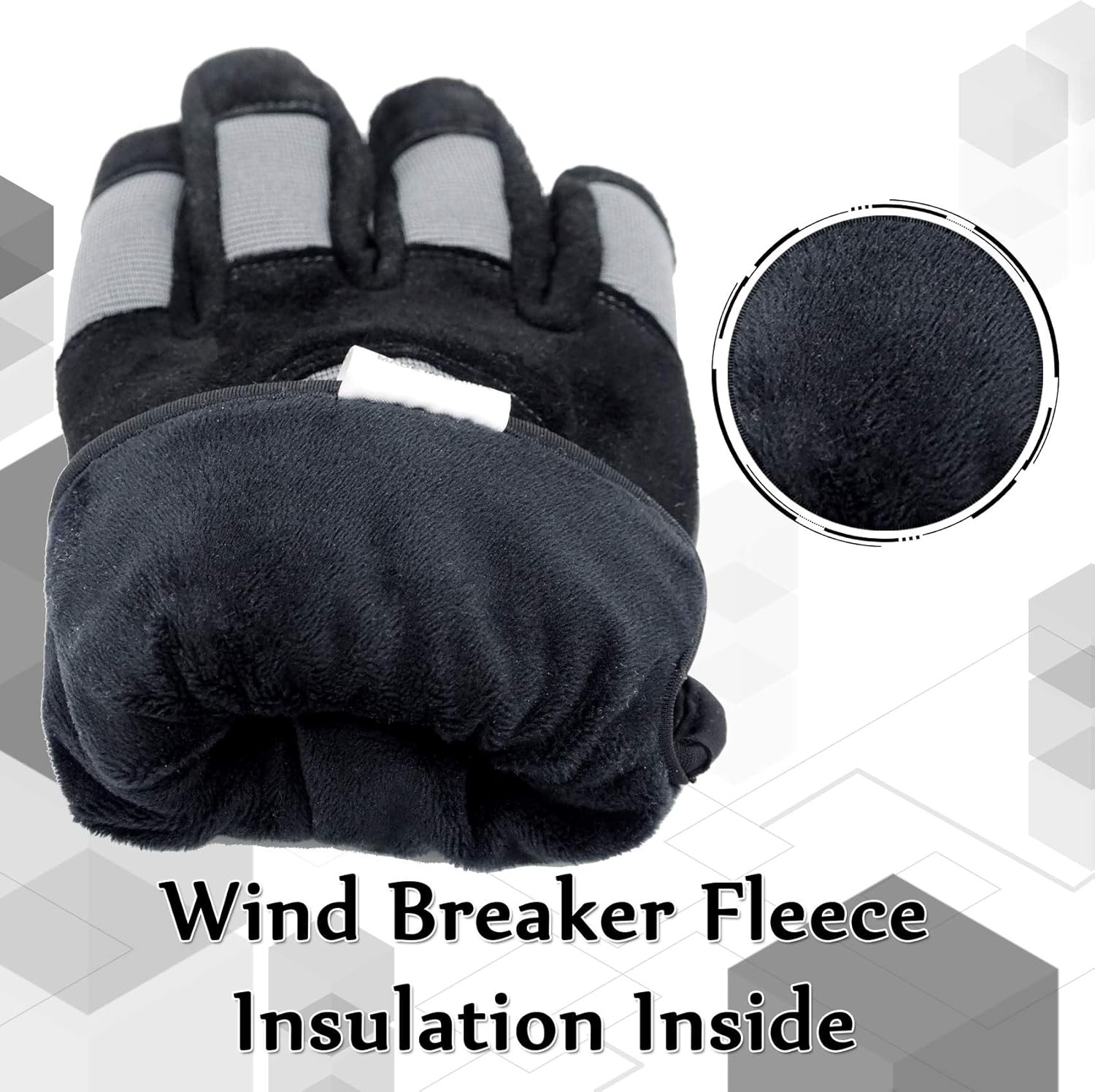 SKYDEER Super Soft and Warm Winter Gloves with Deersplit Leather Suede and 3M Th