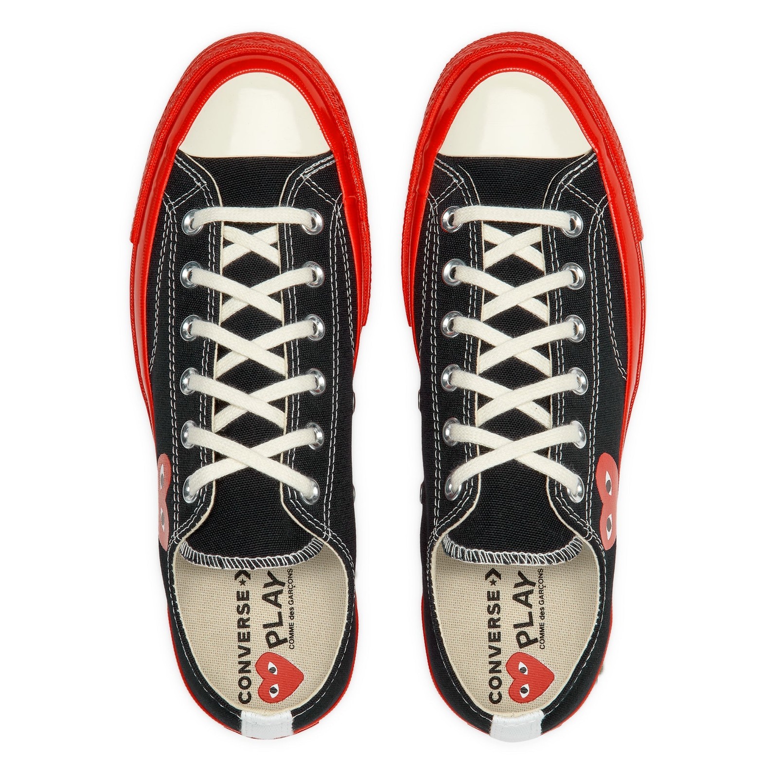 CONVERSE X COMME DES GARCONS PLAY Red Sole Low Top – Black AZ-K123-001-1