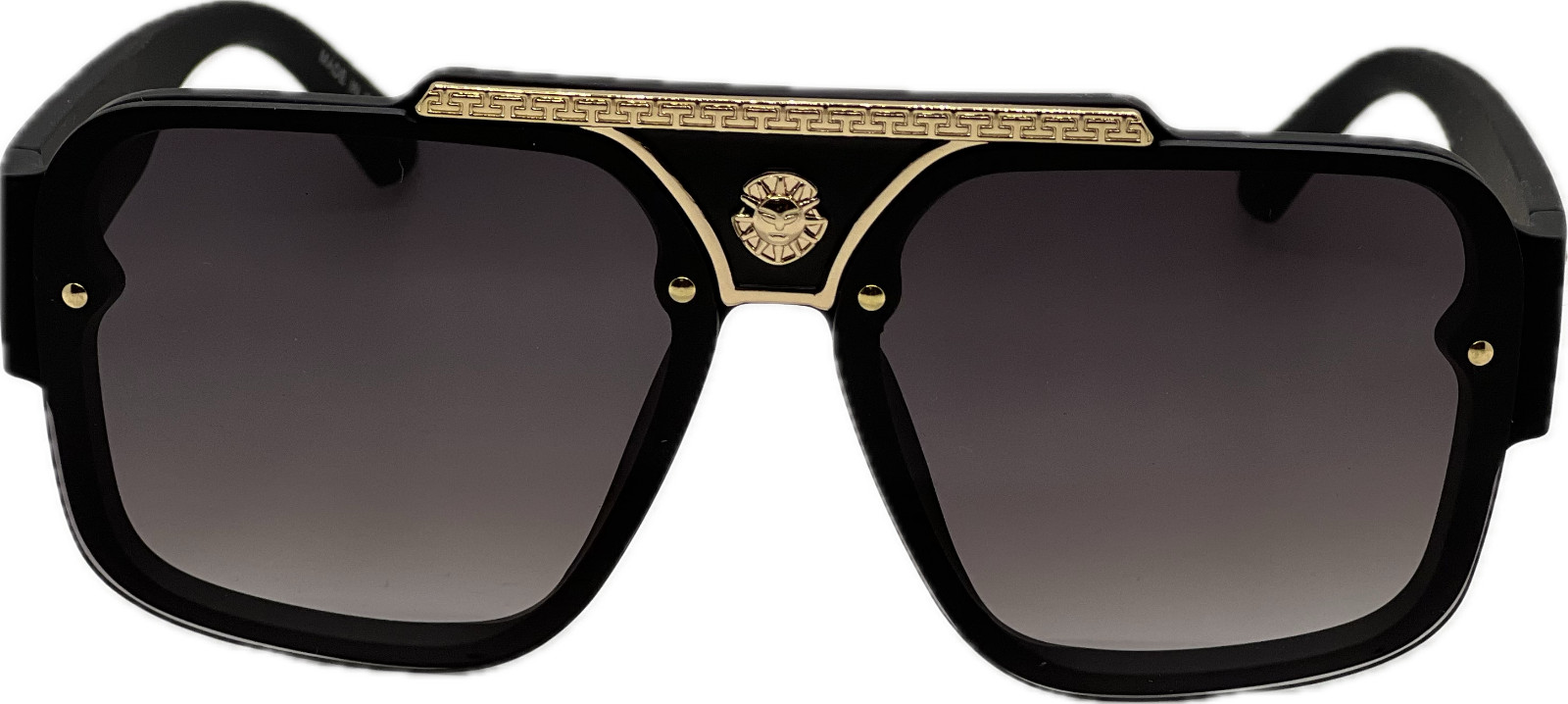 Men’s Sunglasses Classic Hip Hop Flat Top Cholo Swag Square Black Lens Fashion