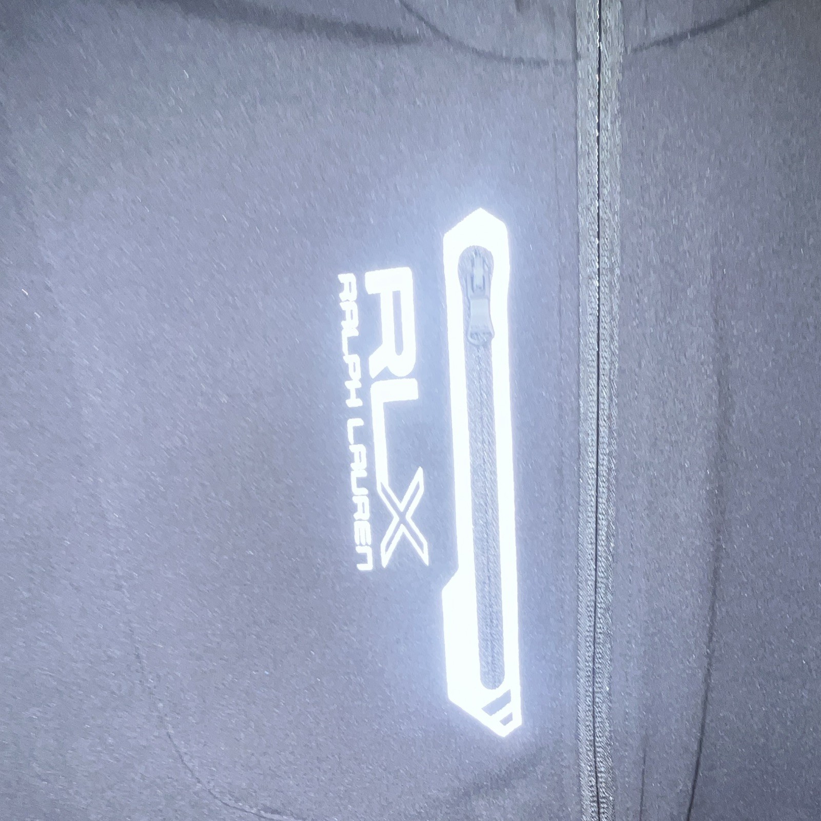 RLX Ralph Lauren Men’s Black Full Zip Stand-Up Collar Jacket Logo M