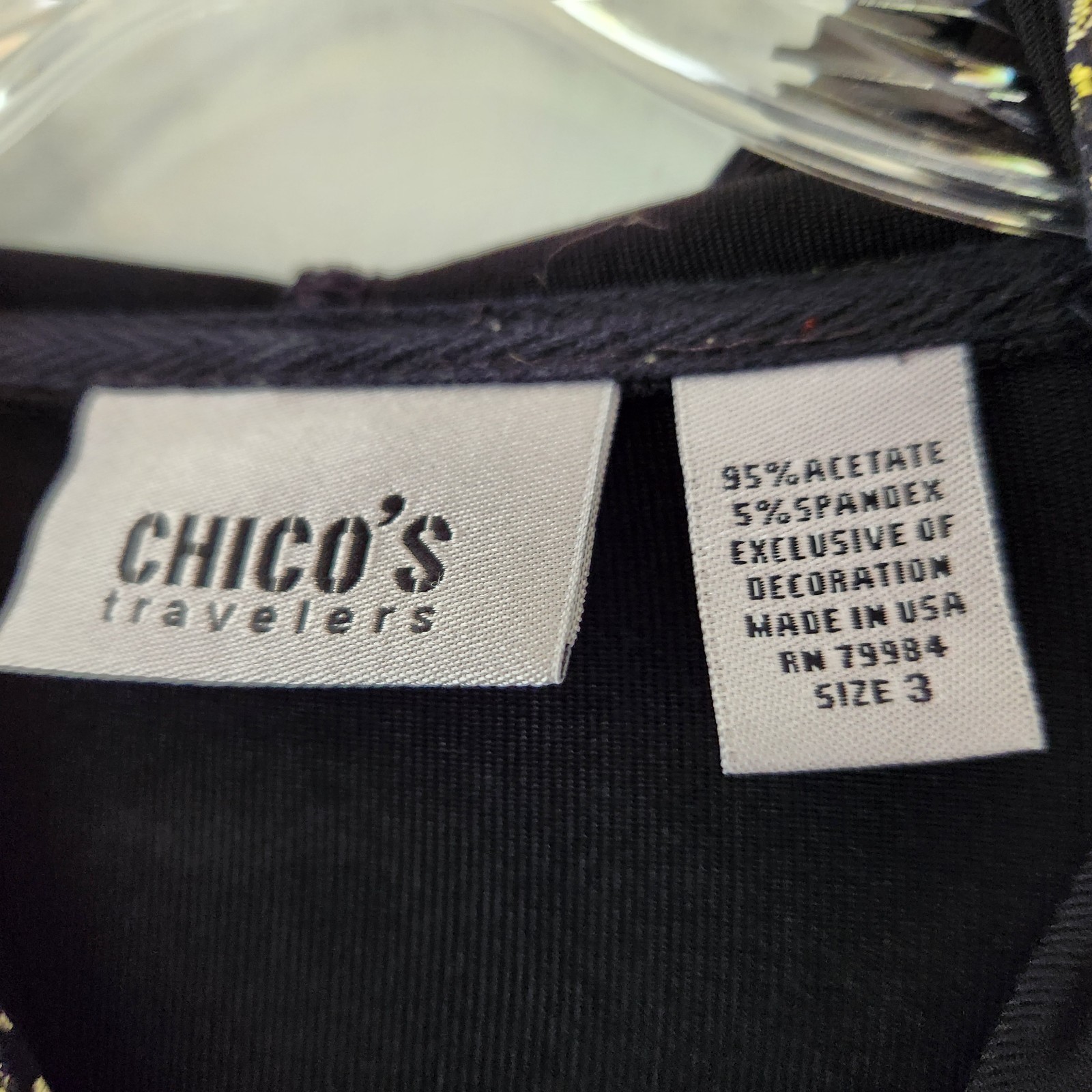 Chico’s Travelers Cardigan Pants 3 Piece Set 3 Black Red Slinky Knit Minimalist