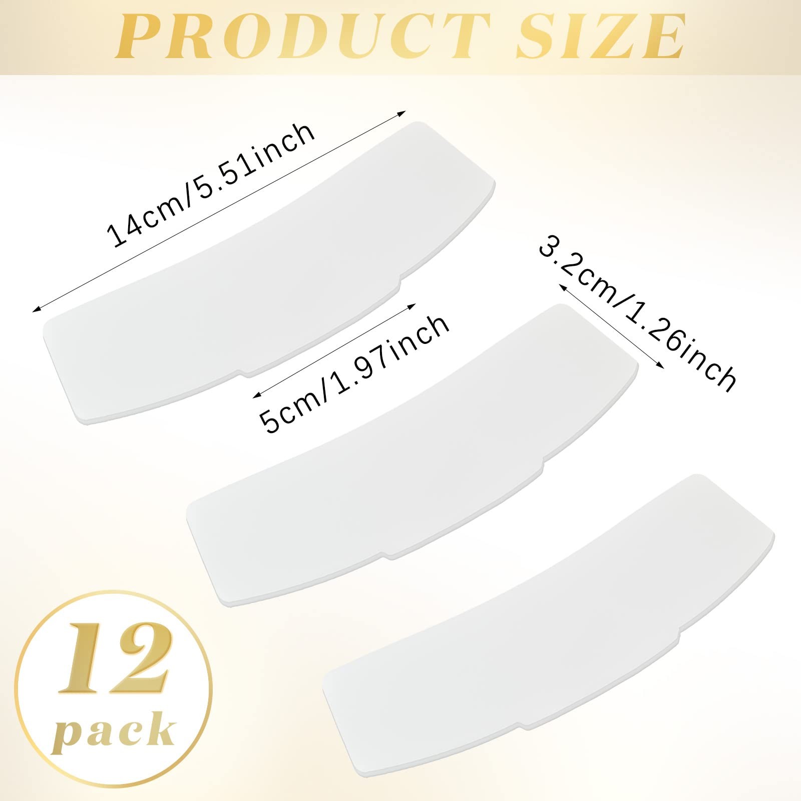 Hercicy Tab Collar approx. 14 x 3.2 x 5 cm/ 5.51 x 1.26 x 1.97 inches, White