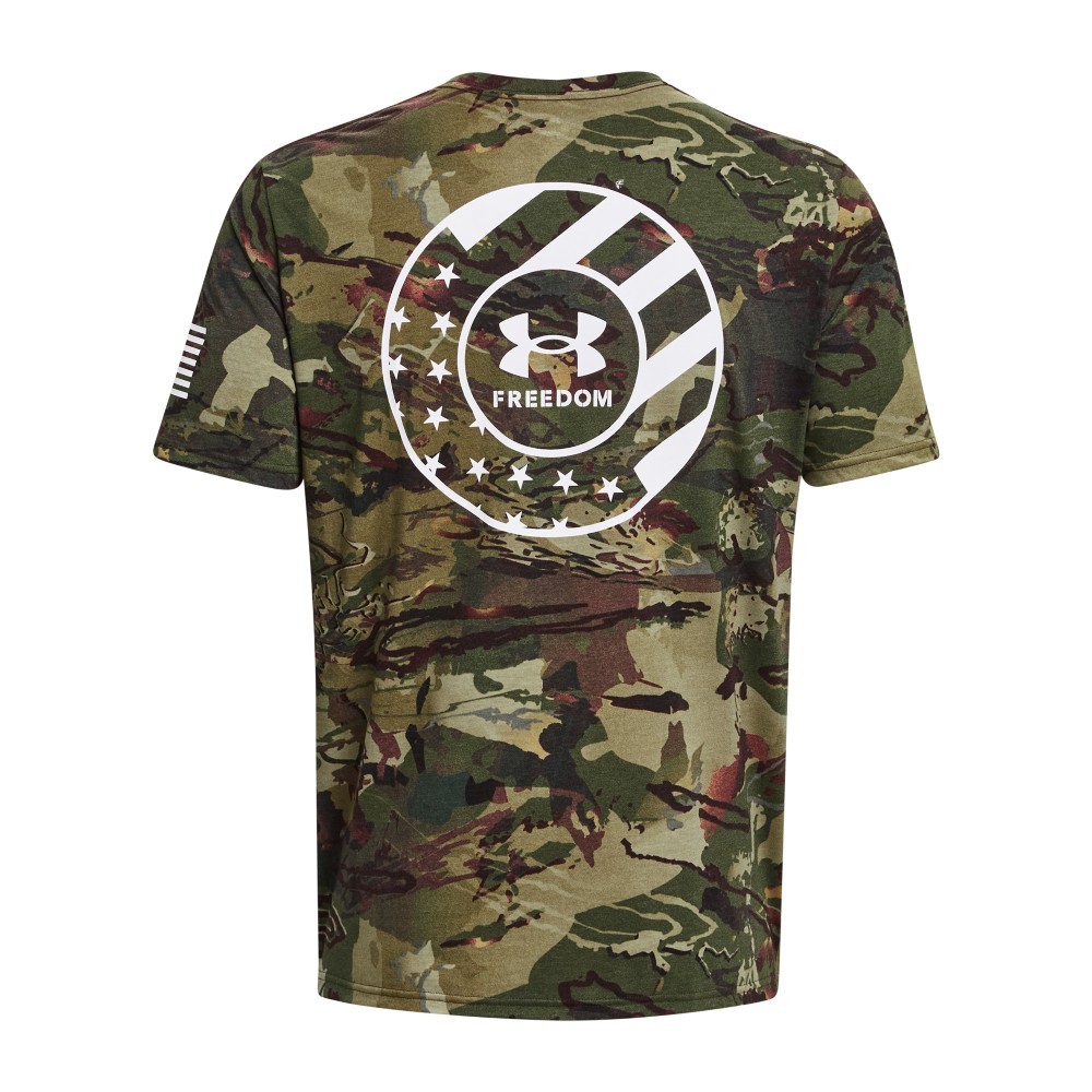 Under Armour 1377057 Men’s UA Freedom Camo T-Shirt, Forest All Season Camo Small