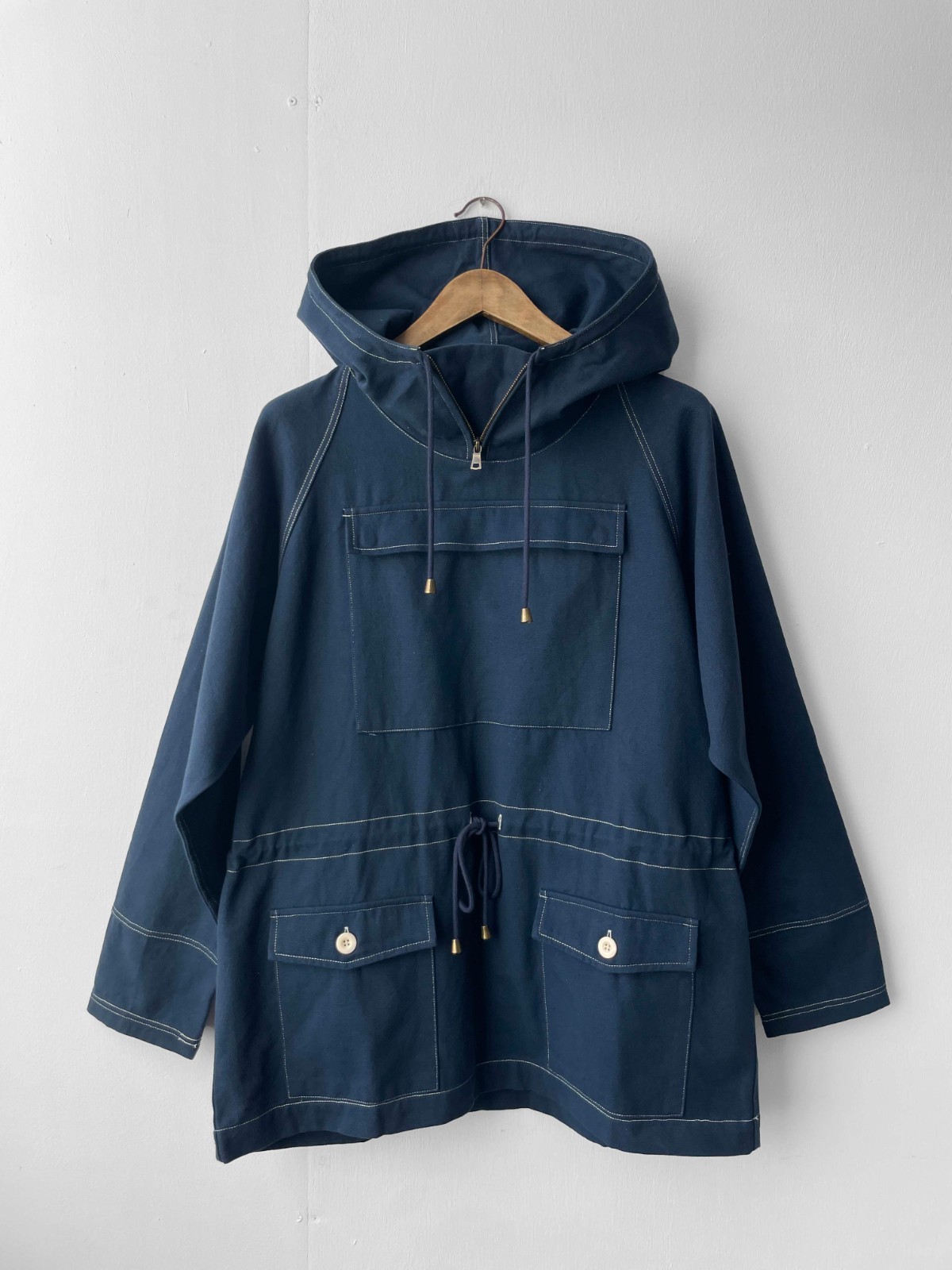 Cadet Smock 1960s Anorak Mod Style OG Cotton Canvas Ink Blue – All Sizes
