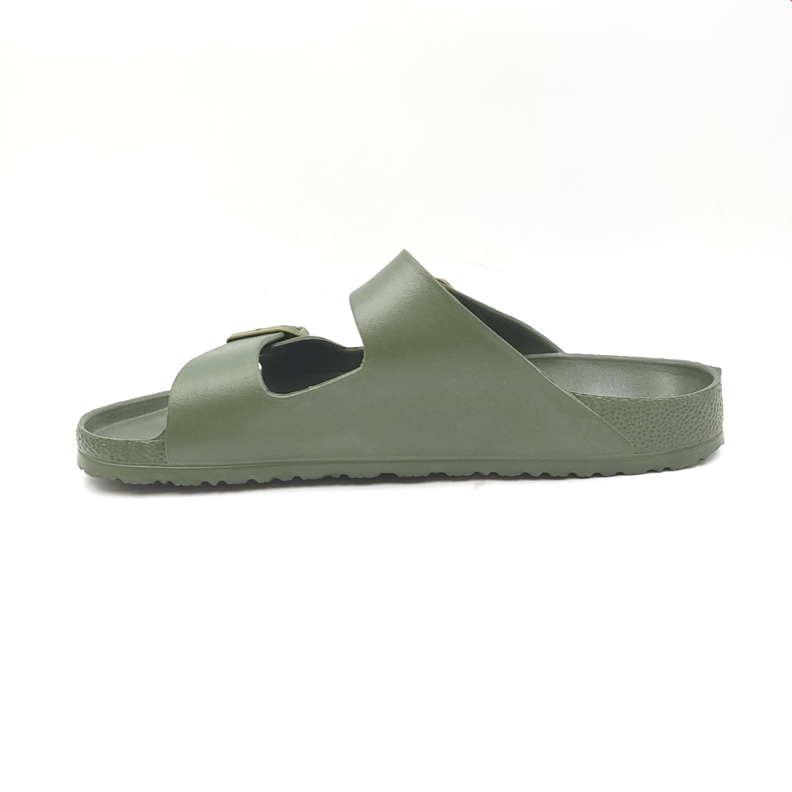 Sun + Stone Men Slip On Double Trap Slide Sandals Jude Synthetic Rubber Pool