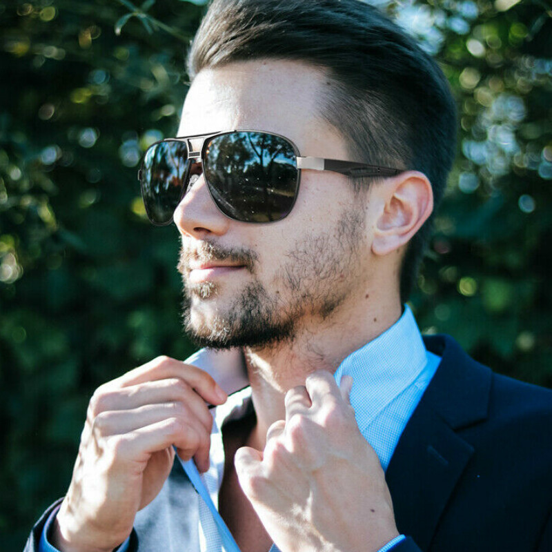HD Polarized Photochromic Sunglasses Men Chameleon Driving Sport Glasses Eyewear