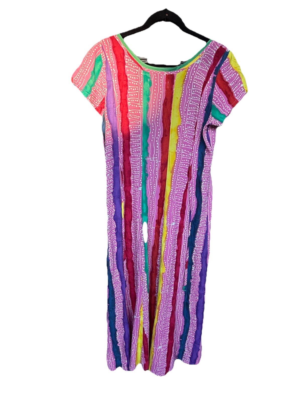 VTG JAMS WORLD Women’s Dress Sz LARGE Colorful Cruise Resort EUC