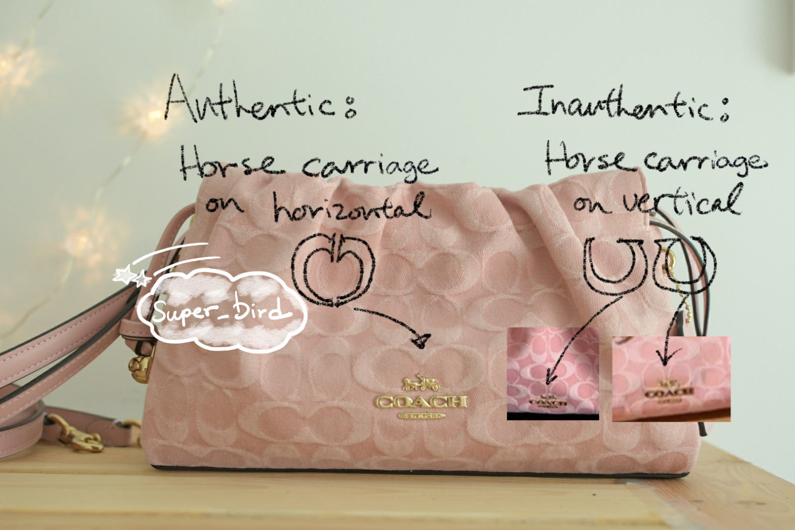 US duties Included❣ Coach Faye Shoulder Bag in Signature Denim [Gold/Light Pink]