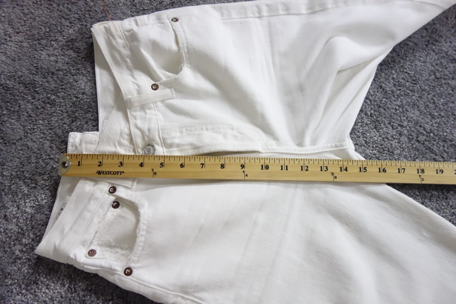 Agolde Jeans Womens 24 White Criss Cross Straight Fray Hem Denim