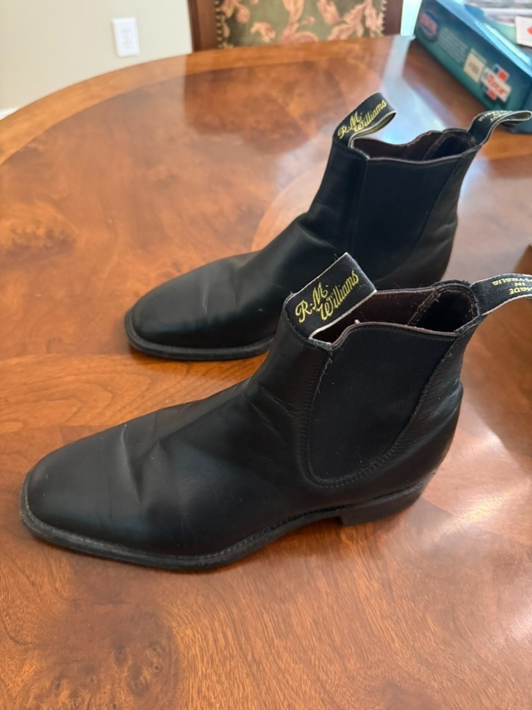 RM Williams Comfort Craftsman Black Chelsea Boots AU 6.5 G US 7.5 D Vintage 1997