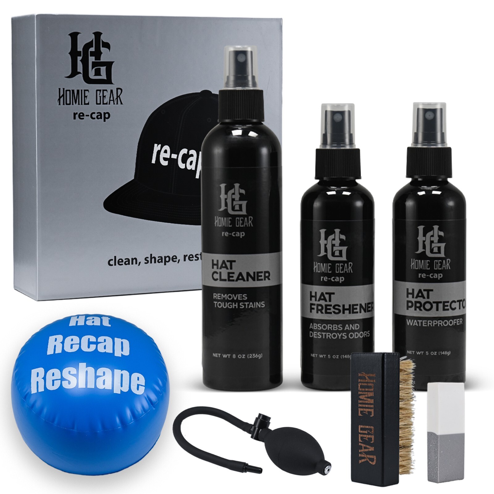 Recap Cleaning Kit for New Era Hats with Hand Pump, Hat Cleaner Cap Care Kit Set