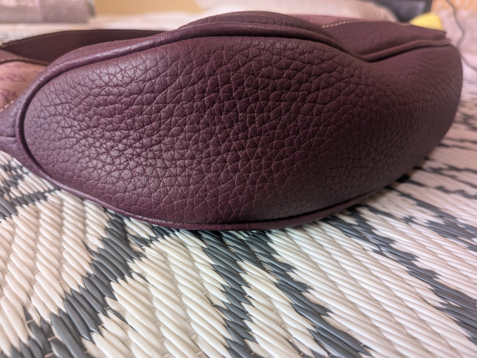 Vintage Y2K Bag | Dooney & Bourke Monogram Shoulder Bag – Hobo Style/Plum Color