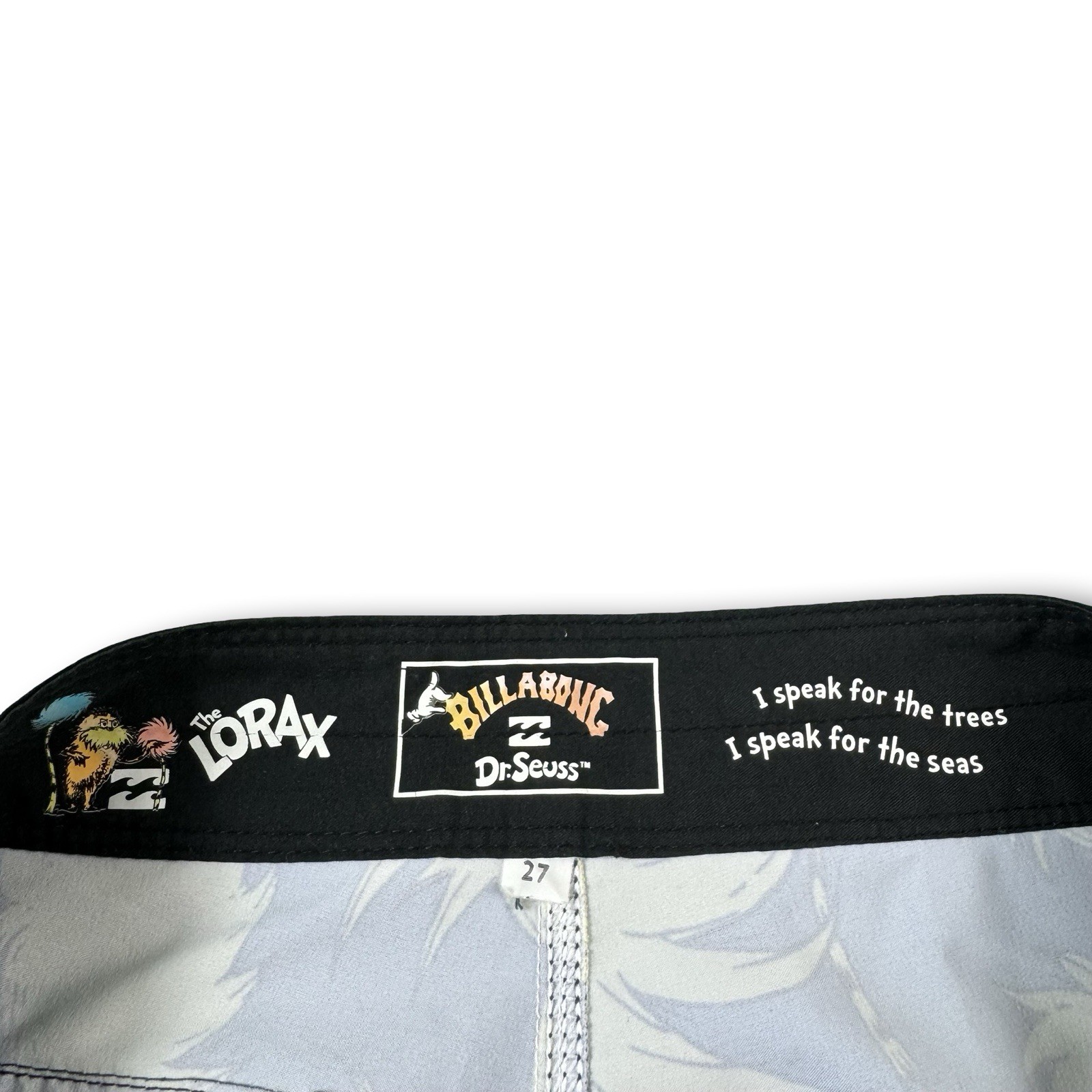 Billabong x Dr.Seuss The Lorax AOP Sundays Pro Board Shorts Swim Trunks Mens 27