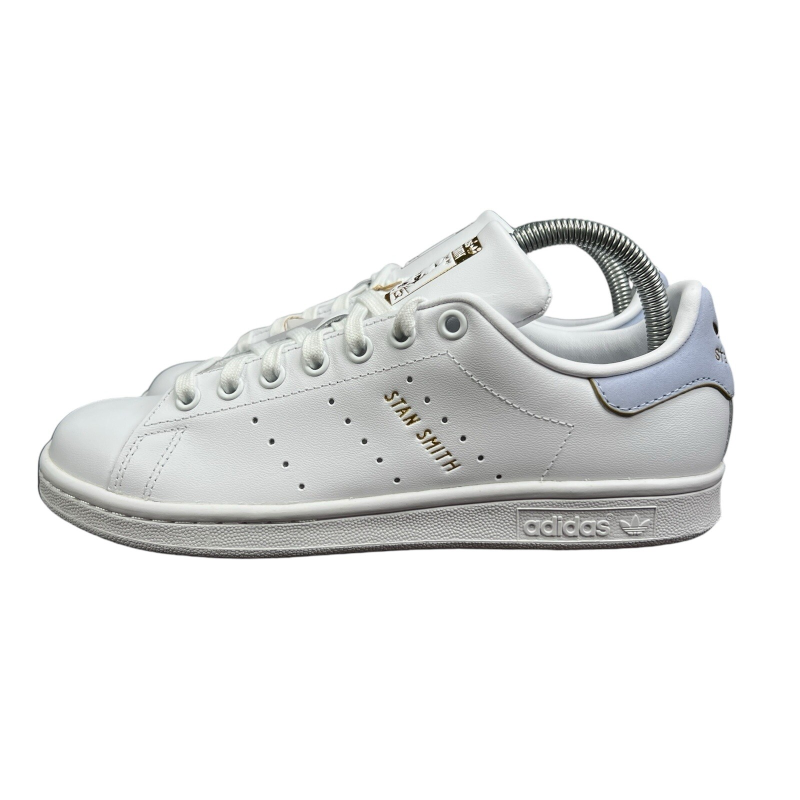 Adidas Stan Smith White Blue Dawn Gold Shoes HQ6642 Women’s Sizes 6 – 11