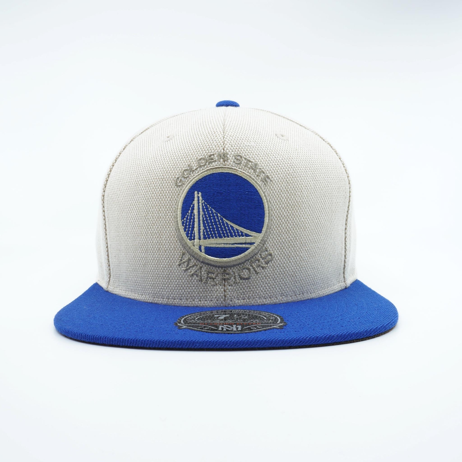 [G500K-014-5WARRI] MENS NBA GOLDEN STATE WARRIORS OFF WHITE CREAM OXFORD FITTED