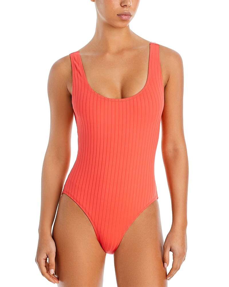Solid & Striped Women’s The Annemarie Scoop Neck One Piece Swimsuit Ribbed