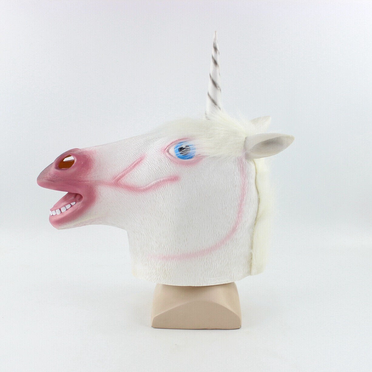 Funny Unicorn Hourse Full Head Latex Mask Bizarre Mask Halloween Cosplay Props
