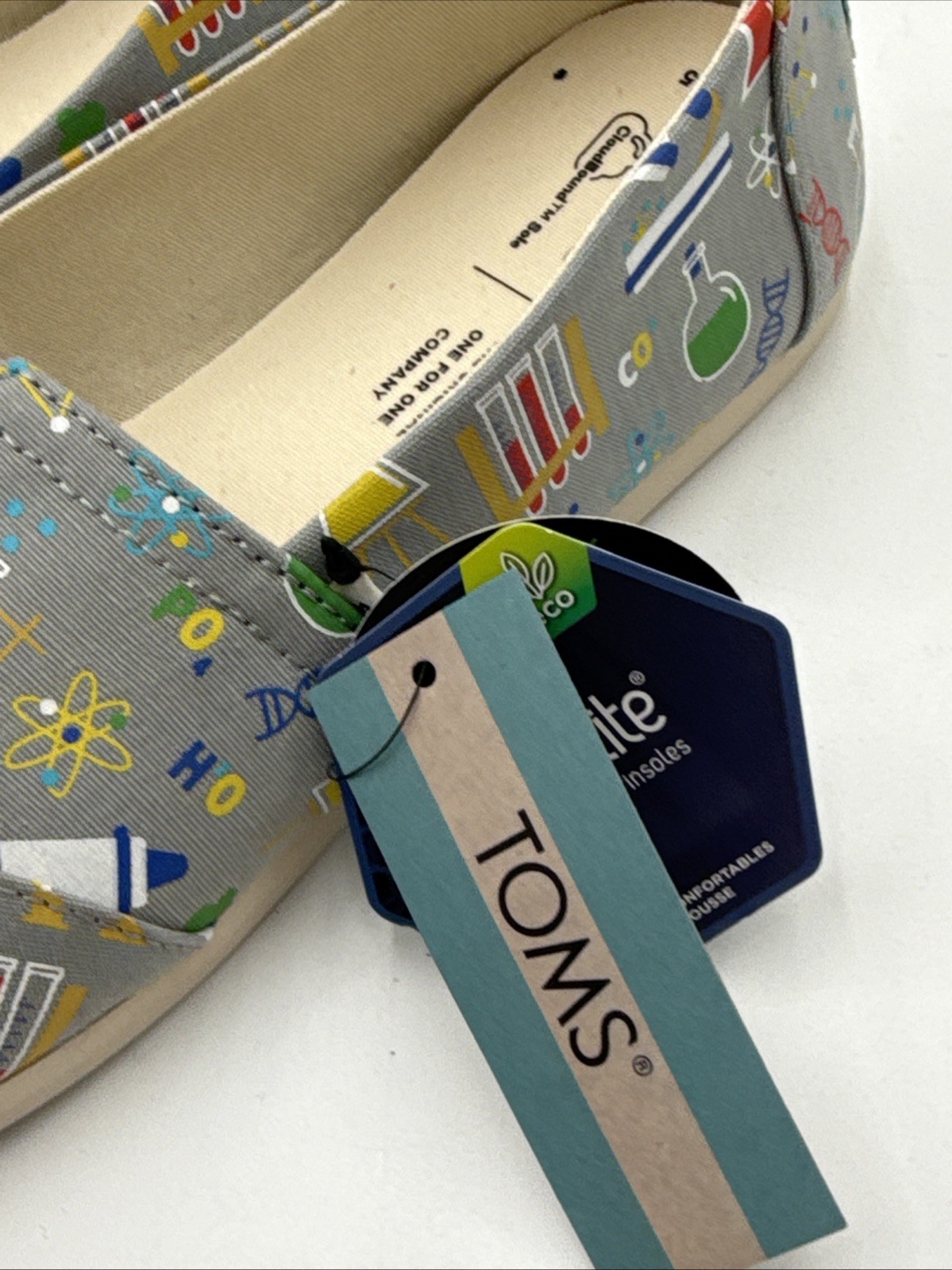 Toms Alpargata Glow In The Dark Chemistry Science Shoes Size 8.5